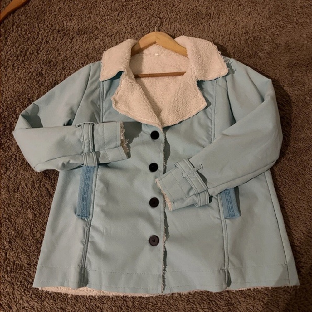 Baby Blue Women’s Lined Coat Size XL